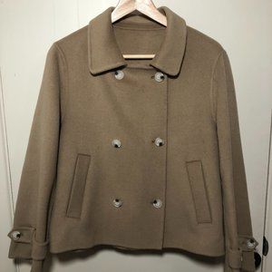 Beige 90% Wool + 10% Cashmere Coat